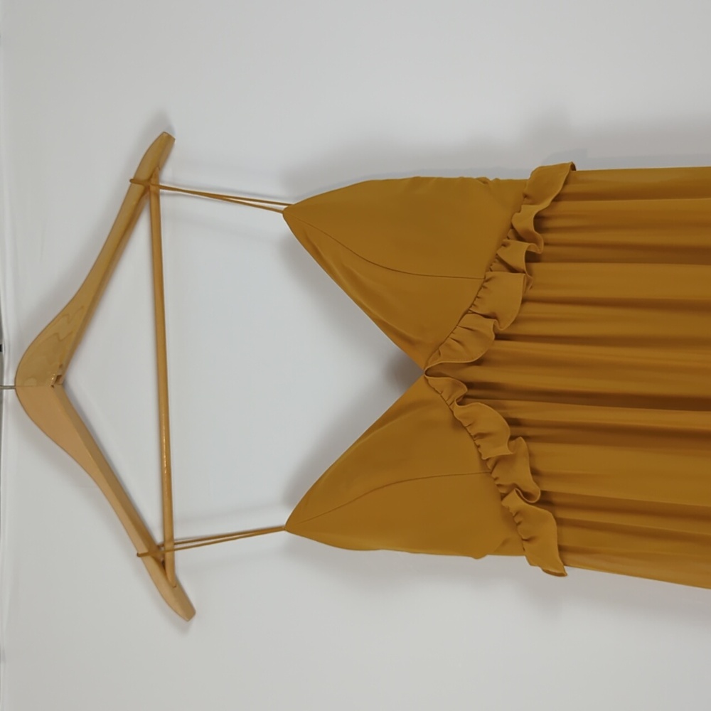 Sorella Vita Golden Yellow Boho Chiffon Gown – Size 14 - Picture 4 of 6